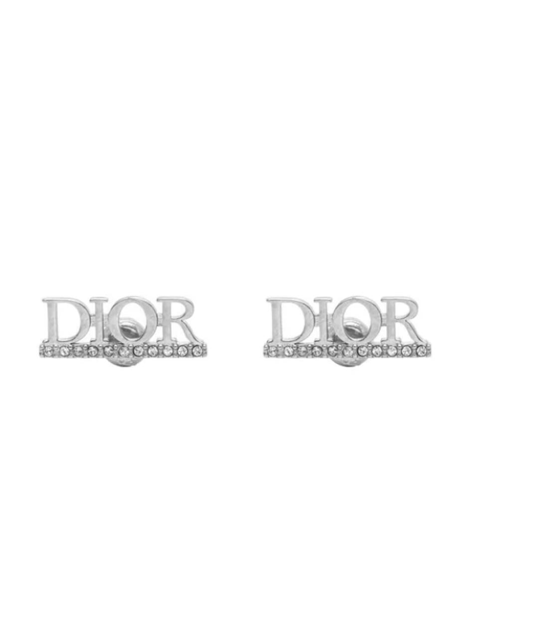 CHRISTIAN DIOR Серебряные металлические серьги, фото 3
