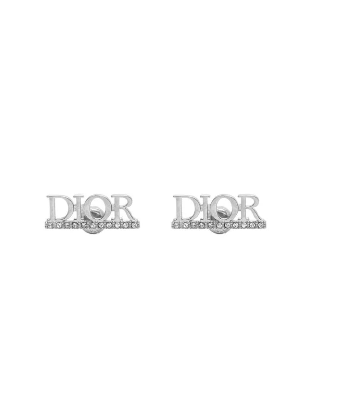 CHRISTIAN DIOR Серебряные металлические серьги, фото 2
