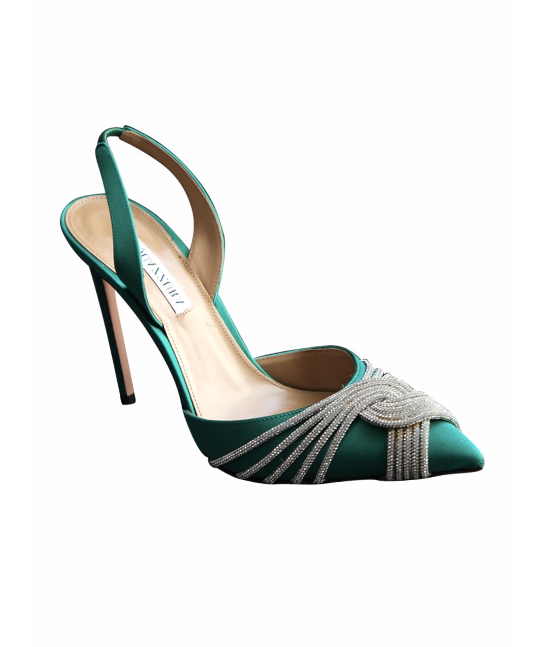 AQUAZZURA Бирюзовые туфли, фото 1