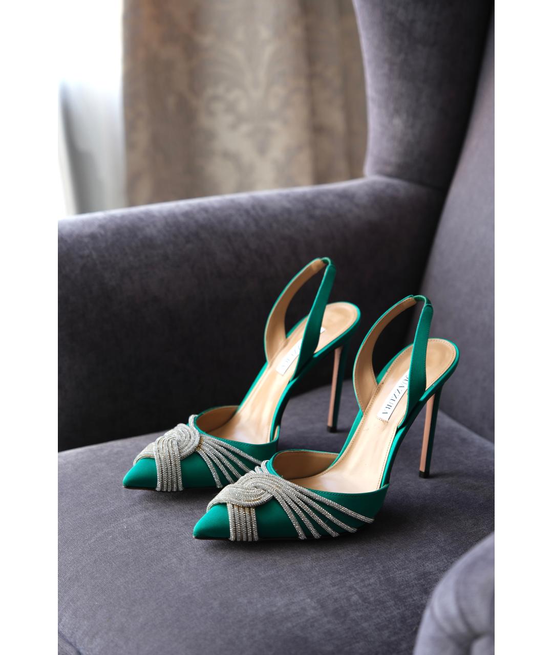 AQUAZZURA Бирюзовые туфли, фото 4