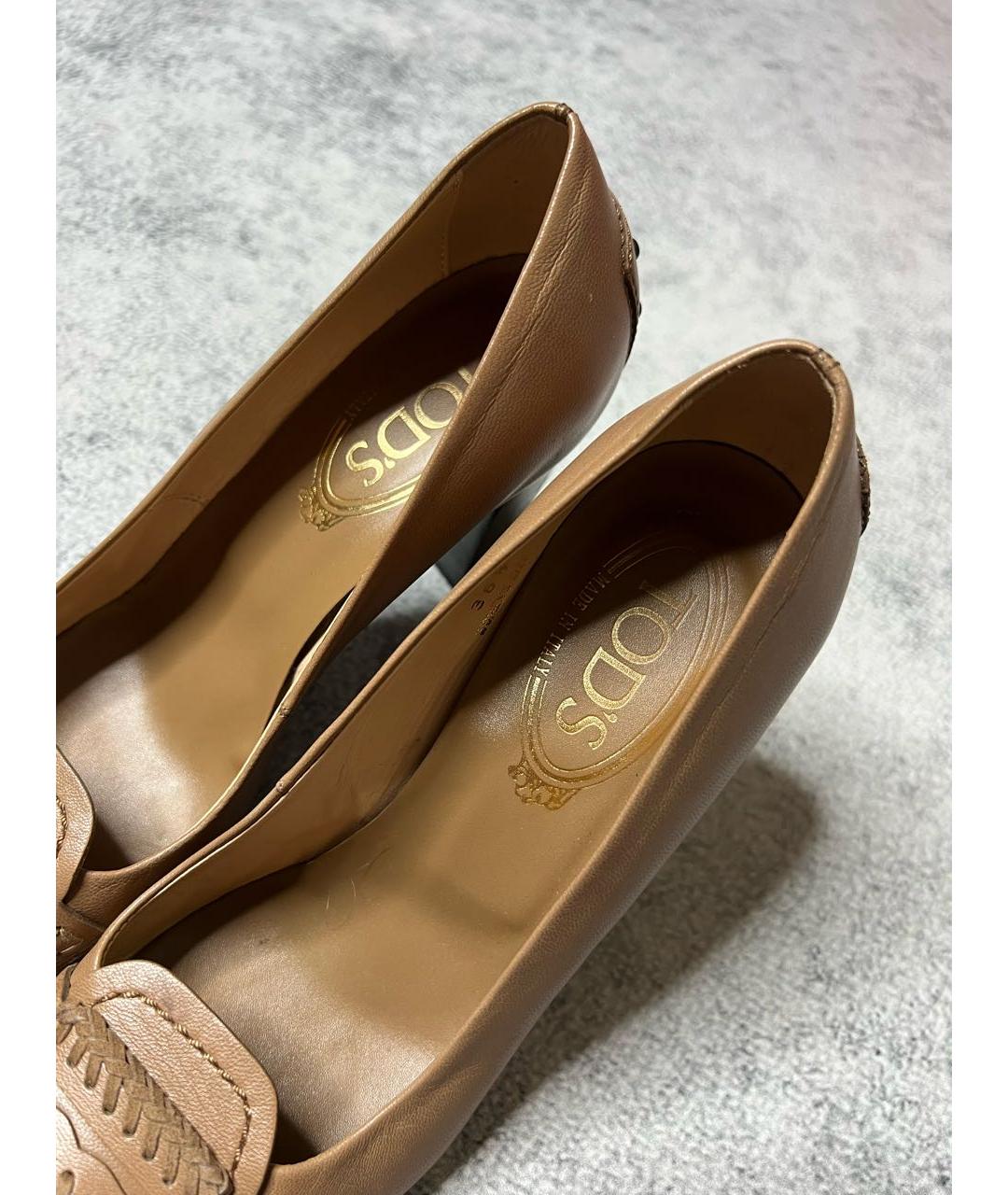 TOD'S Коричневые кожаные туфли, фото 3