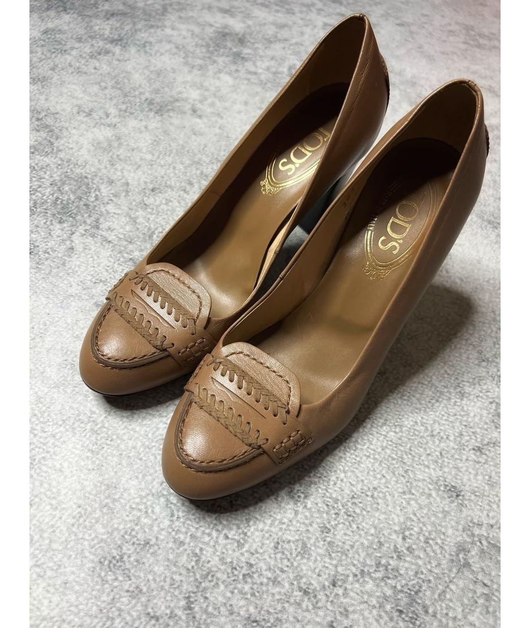 TOD'S Коричневые кожаные туфли, фото 2
