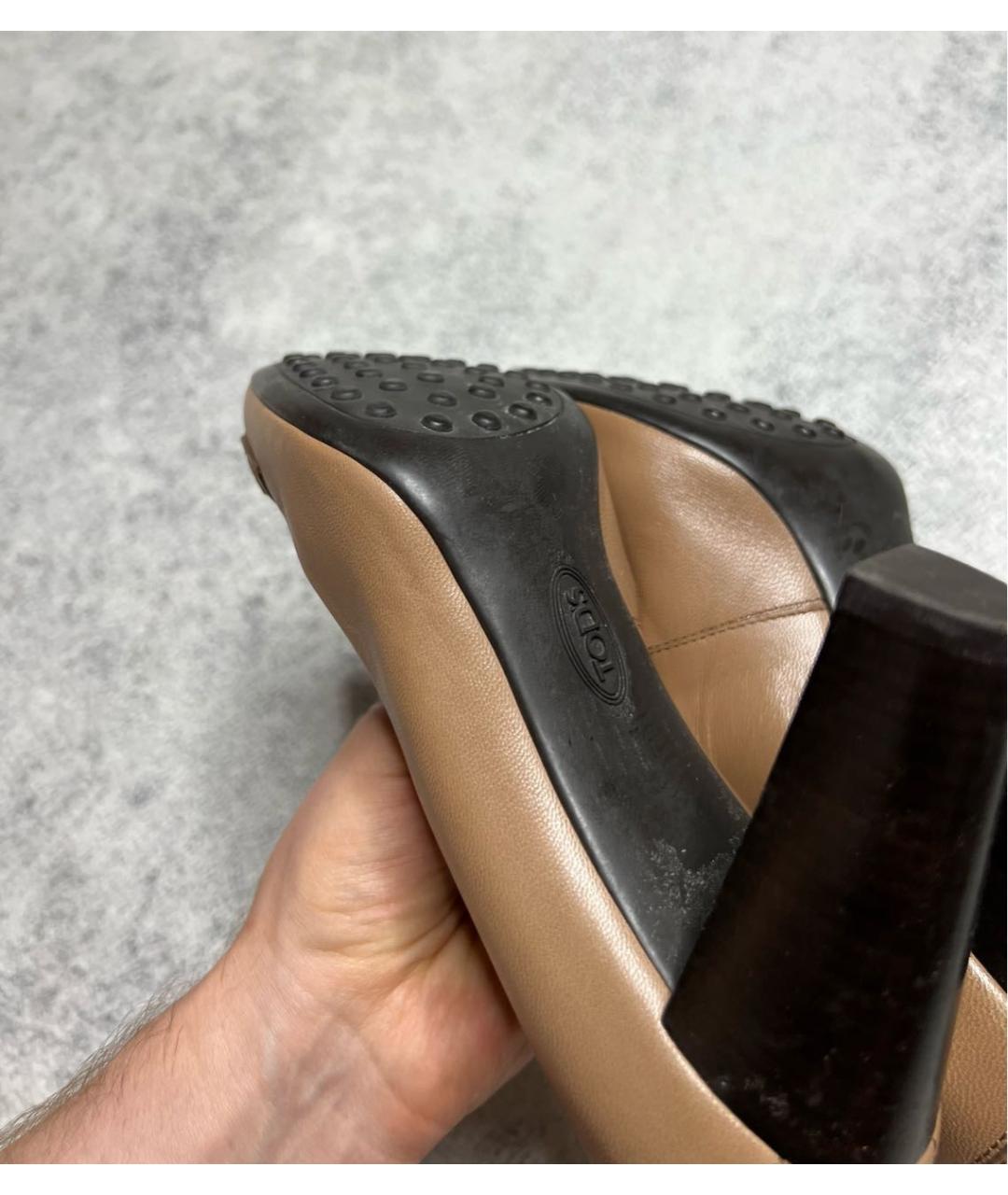 TOD'S Коричневые кожаные туфли, фото 8