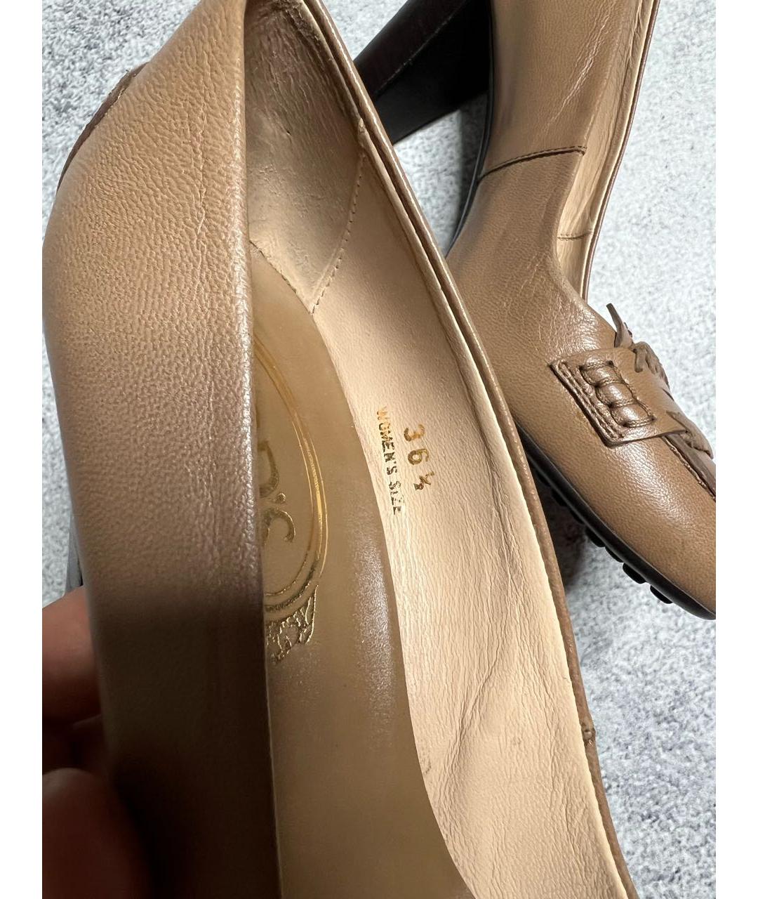 TOD'S Коричневые кожаные туфли, фото 7