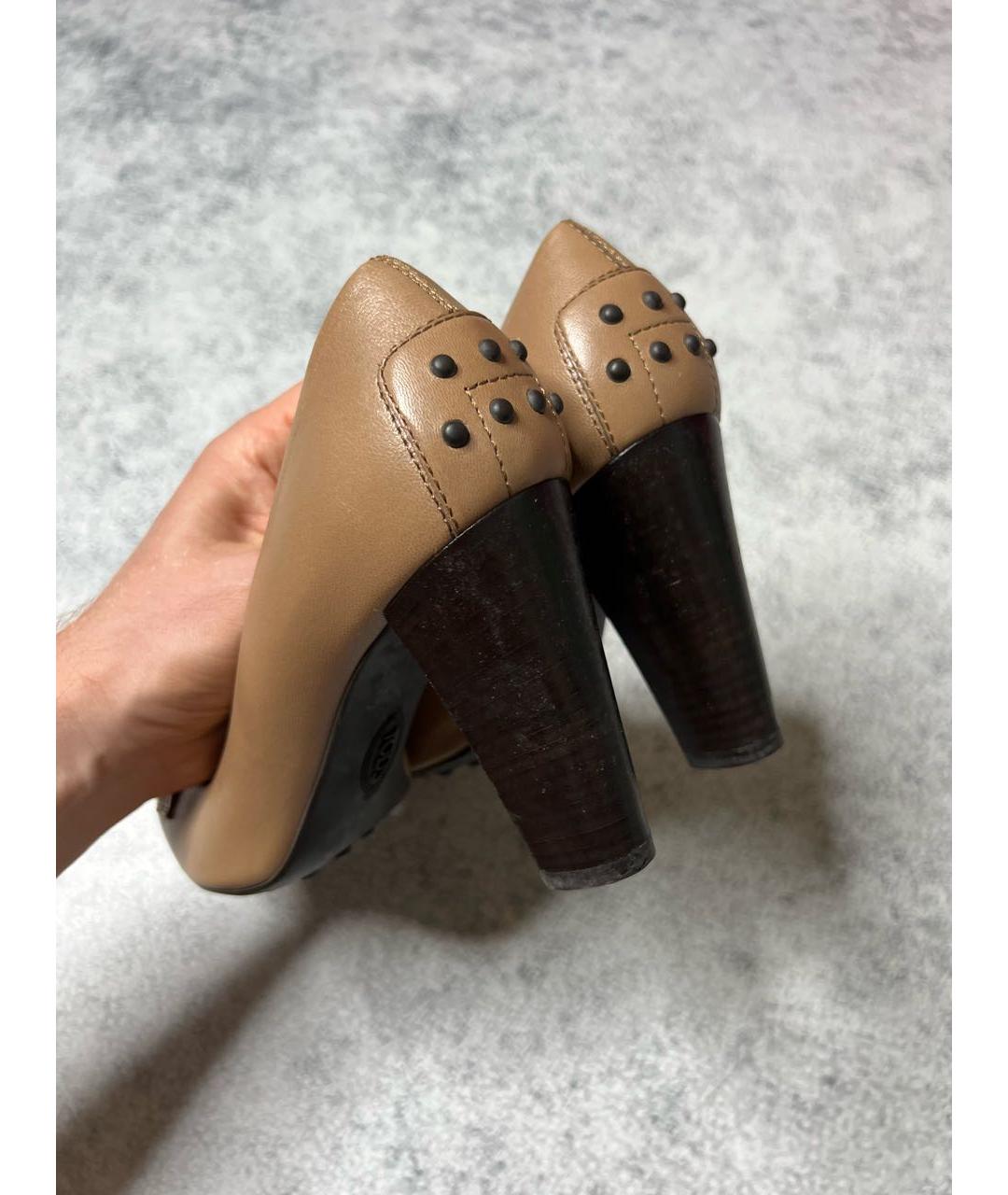 TOD'S Коричневые кожаные туфли, фото 5