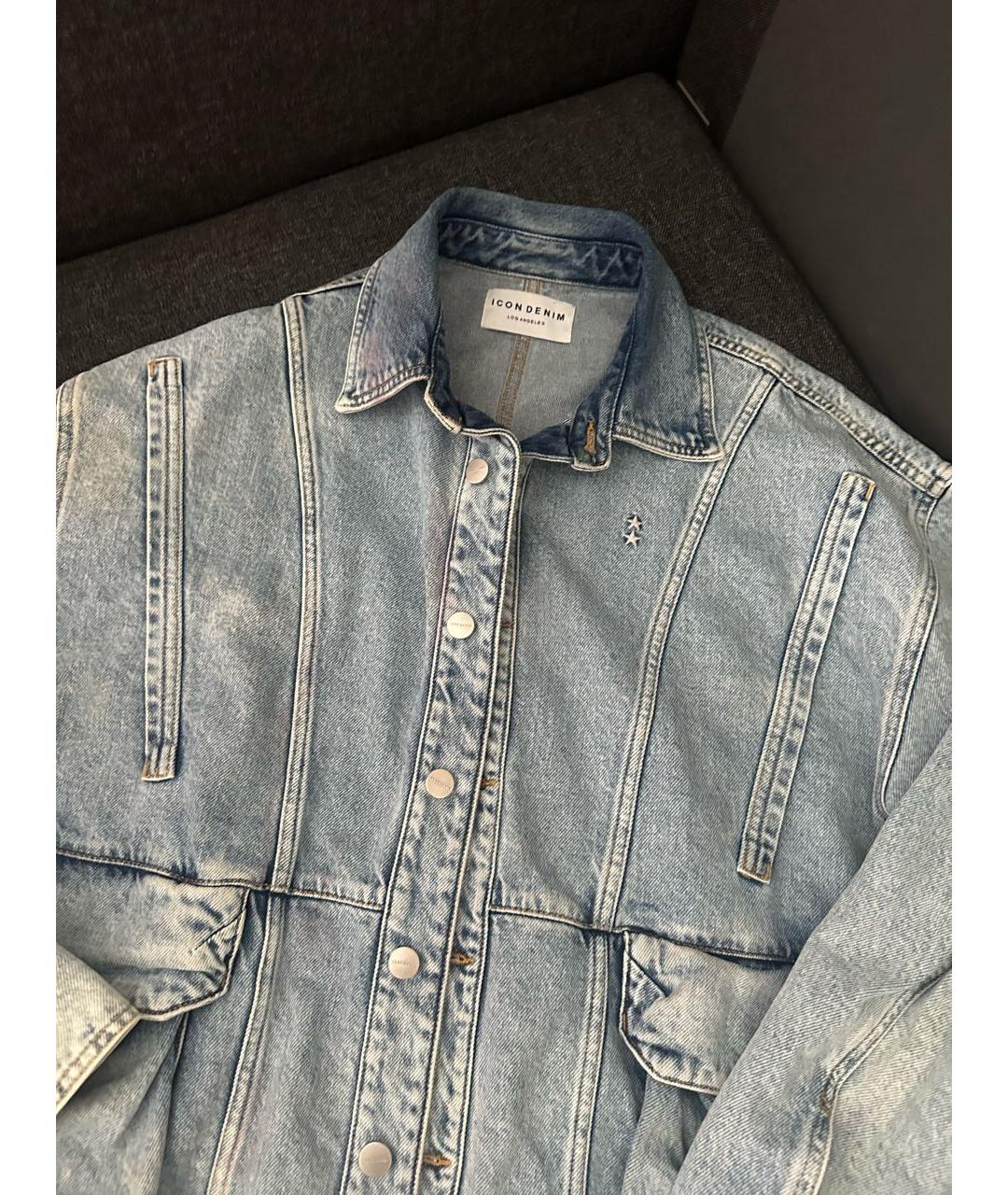 ICON DENIM Голубая хлопковая куртка, фото 2