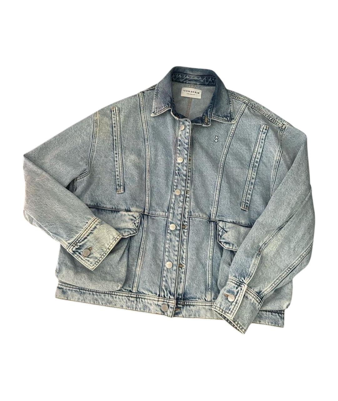 ICON DENIM Голубая хлопковая куртка, фото 1