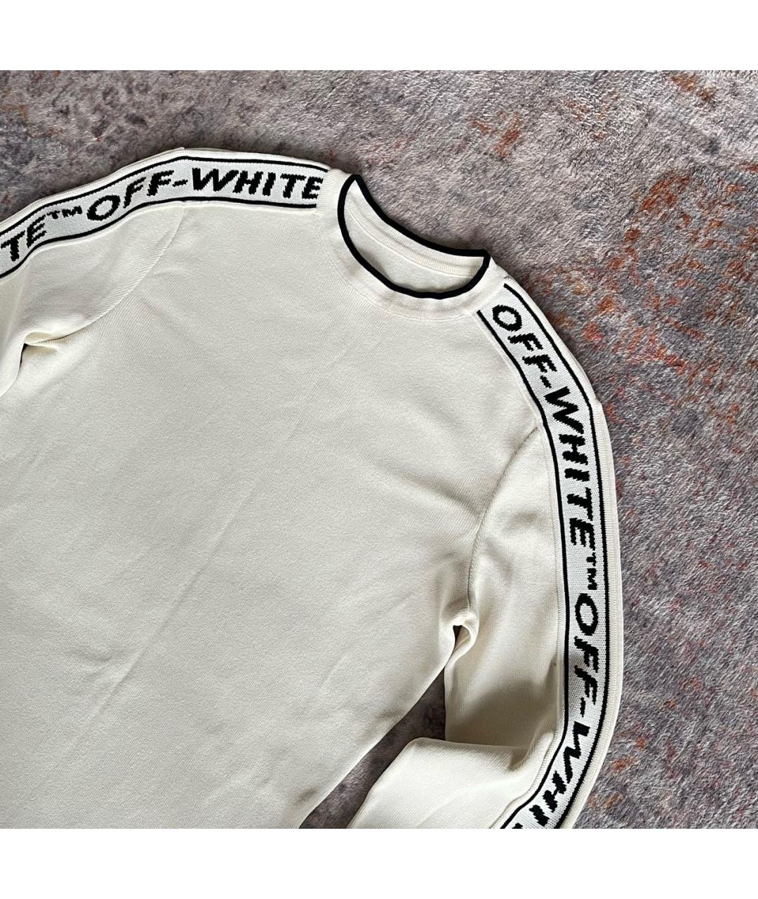 OFF-WHITE Бежевый вискозный джемпер / свитер, фото 3
