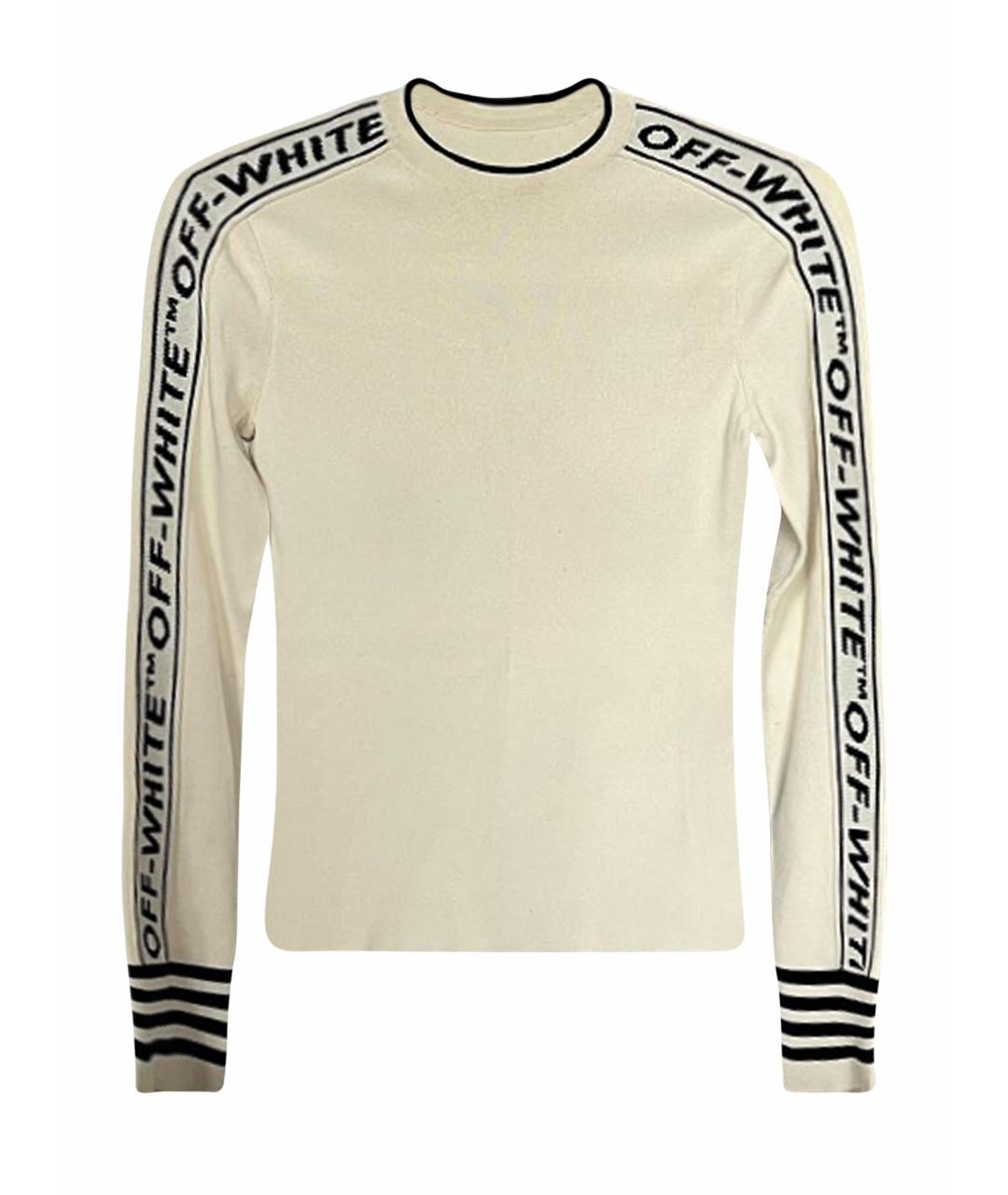 OFF-WHITE Бежевый вискозный джемпер / свитер, фото 1