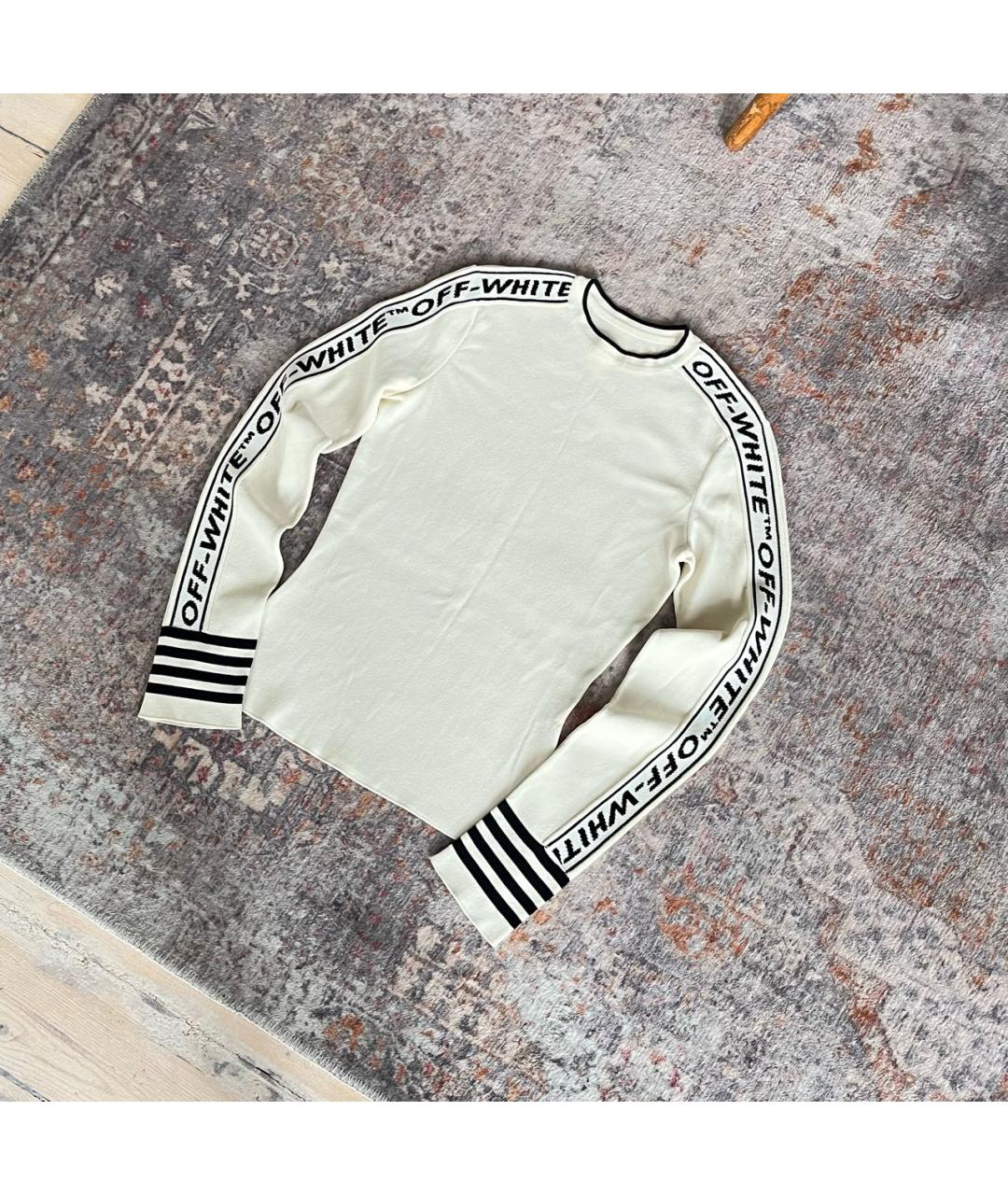 OFF-WHITE Бежевый вискозный джемпер / свитер, фото 5
