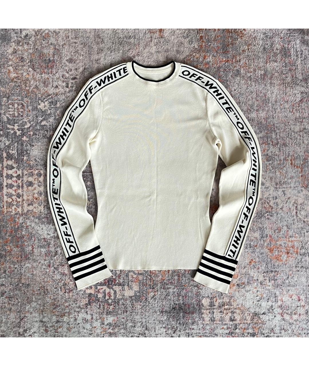 OFF-WHITE Бежевый вискозный джемпер / свитер, фото 9