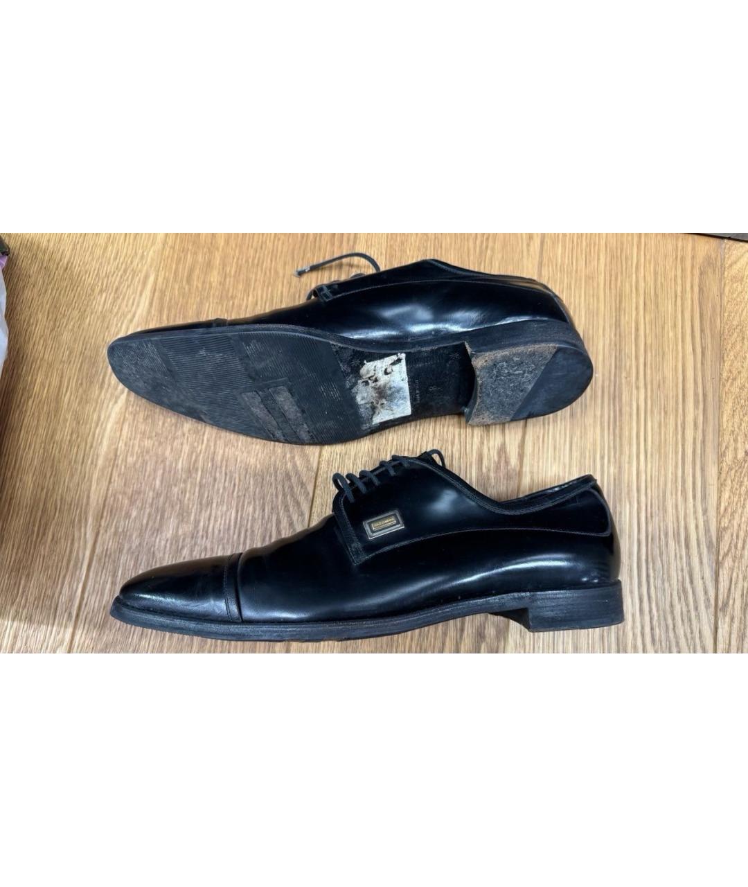 DOLCE&GABBANA Черные туфли из лакированной кожи, фото 2