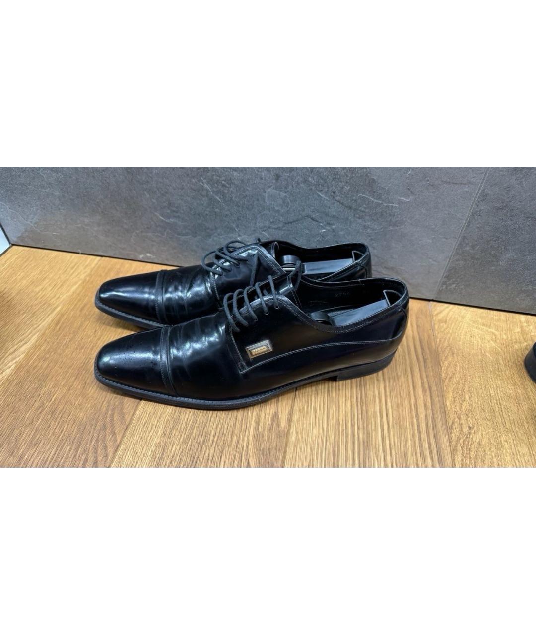DOLCE&GABBANA Черные туфли из лакированной кожи, фото 4