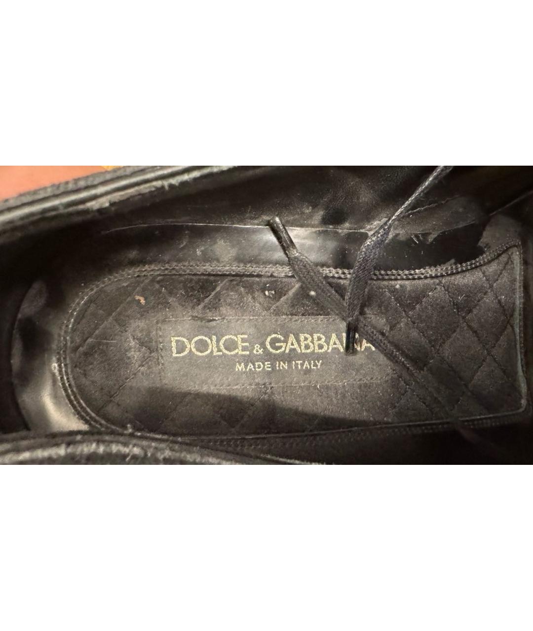 DOLCE&GABBANA Черные замшевые туфли, фото 2