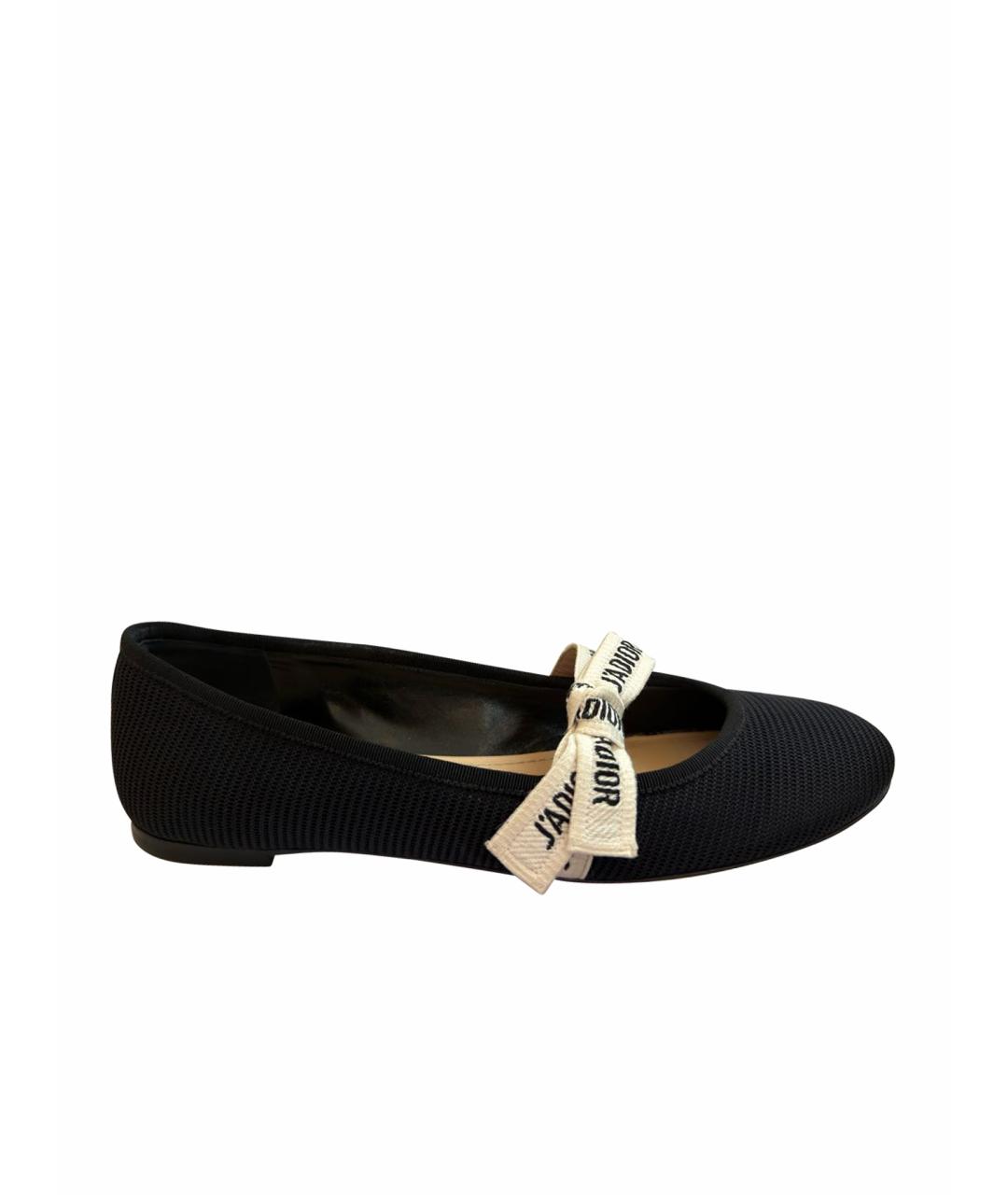 CHRISTIAN DIOR Черные балетки, фото 1
