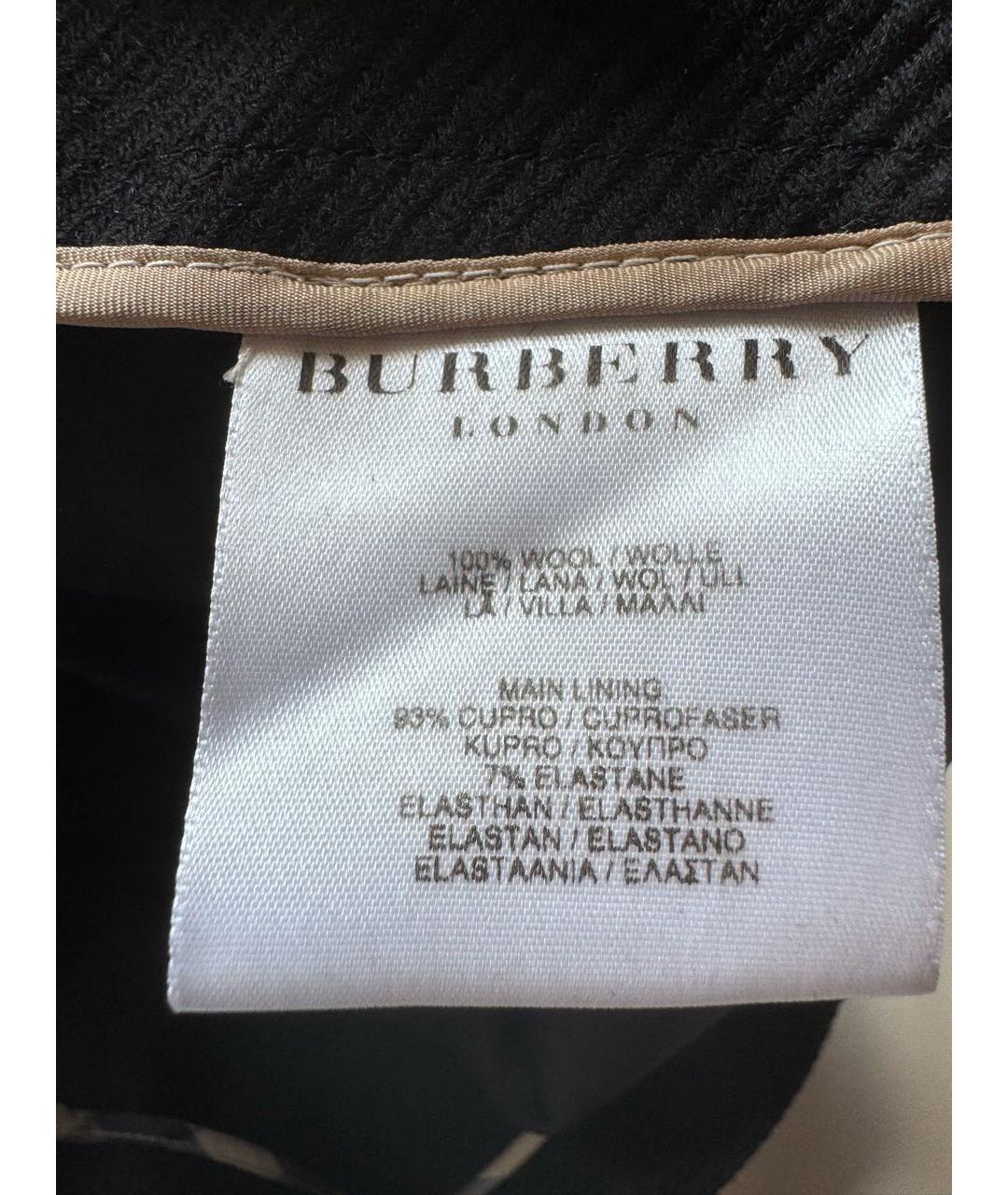 BURBERRY Черная шерстяная юбка мини, фото 7