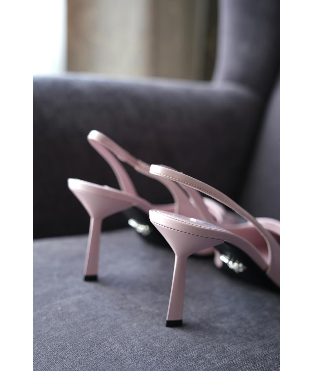 PRADA Розовые кожаные туфли, фото 4