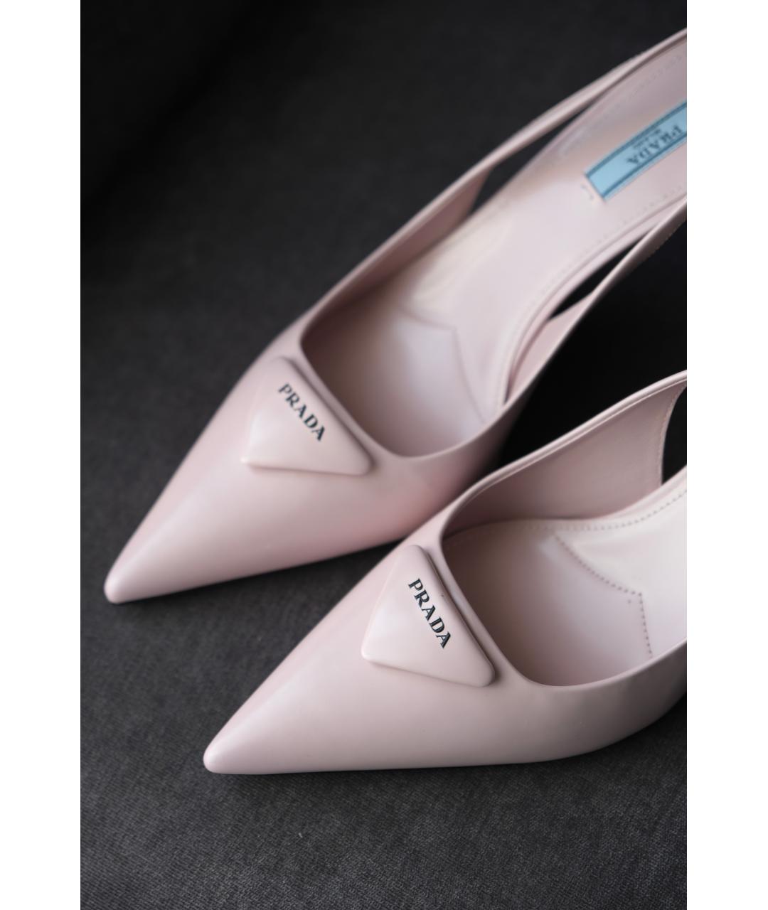 PRADA Розовые кожаные туфли, фото 2