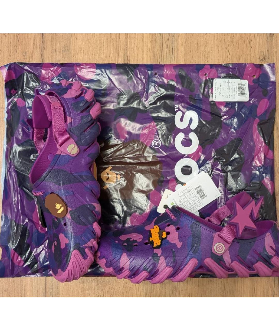 BAPE Фиолетовые резиновые сандалии, фото 2