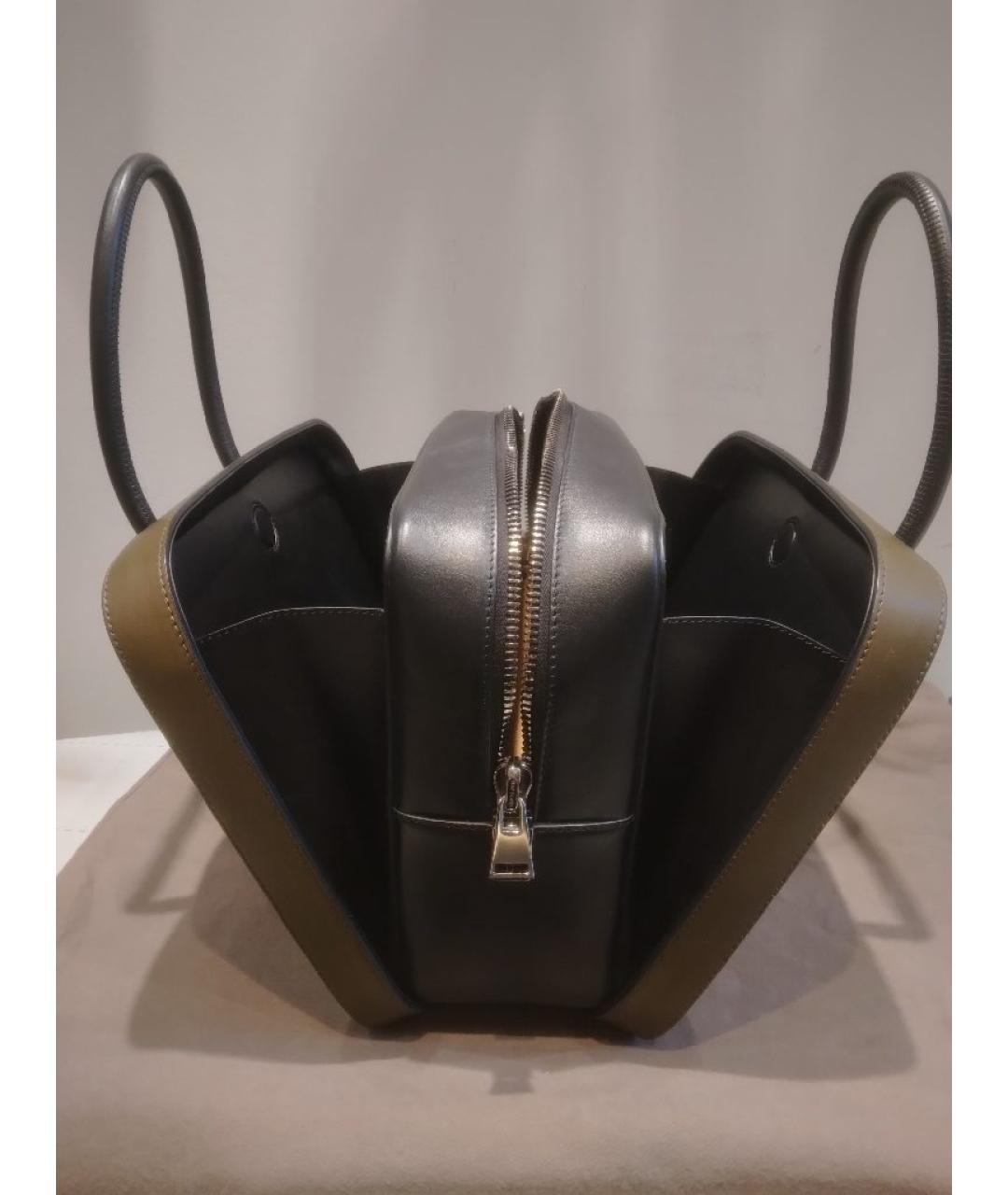 TOM FORD Хаки кожаная сумка с короткими ручками, фото 3