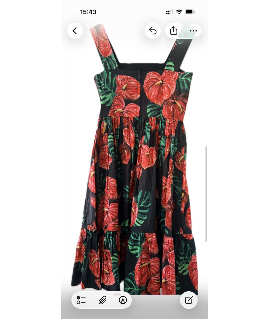 DOLCE&GABBANA Красный хлопковый сарафан, фото 2