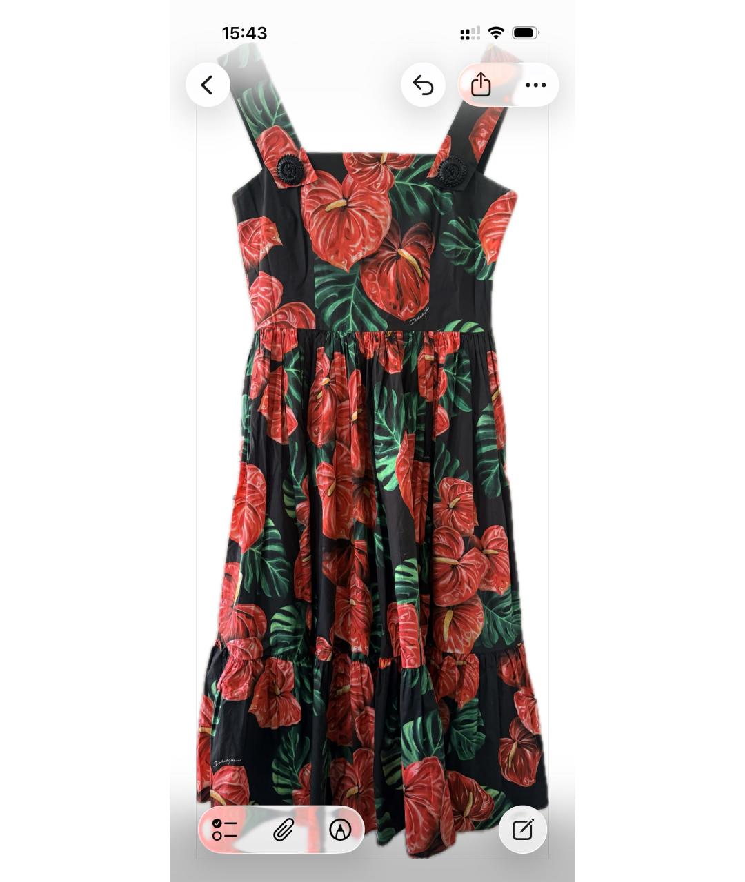 DOLCE&GABBANA Красный хлопковый сарафан, фото 7