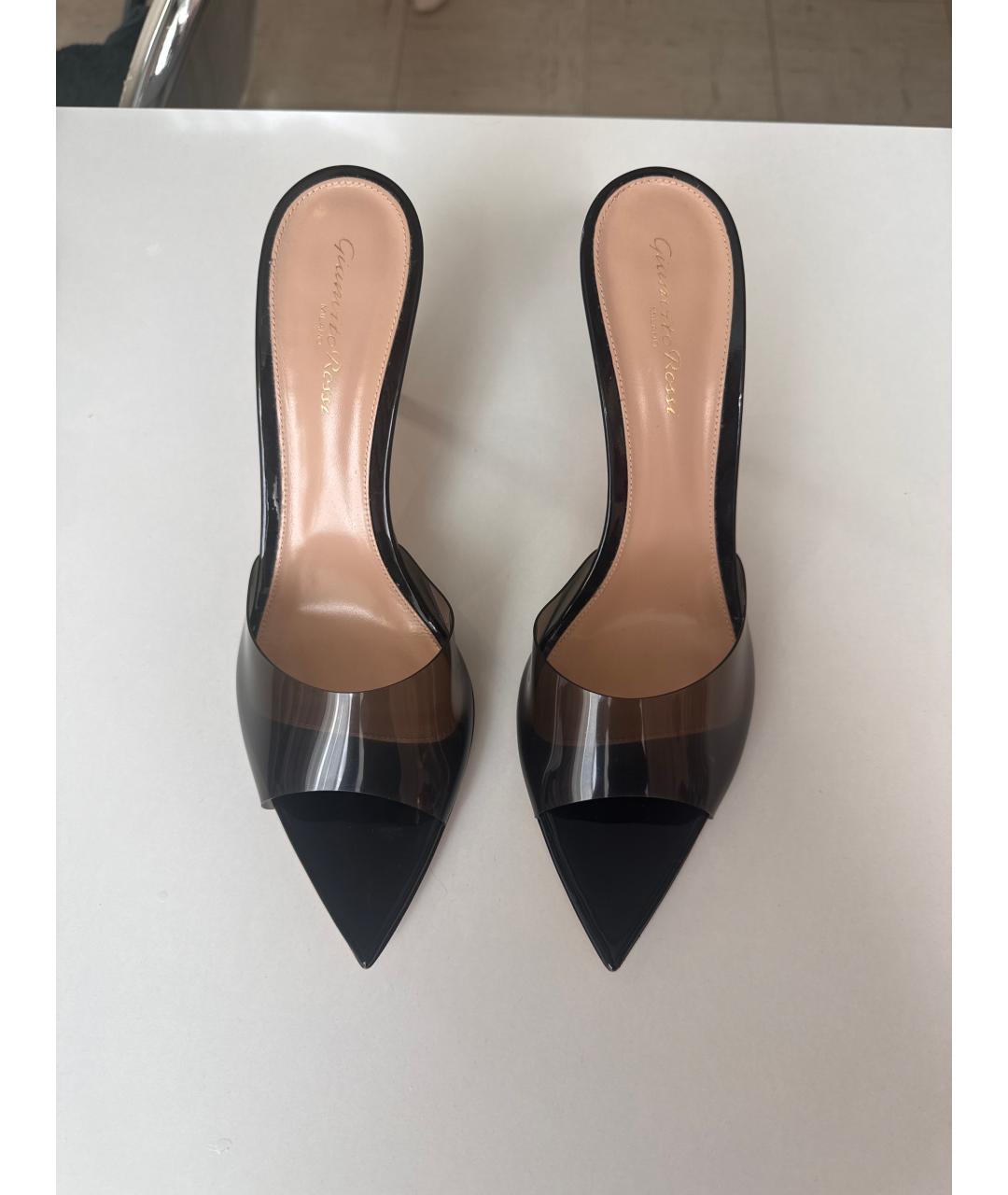 GIANVITO ROSSI Черные кожаные мюли, фото 2