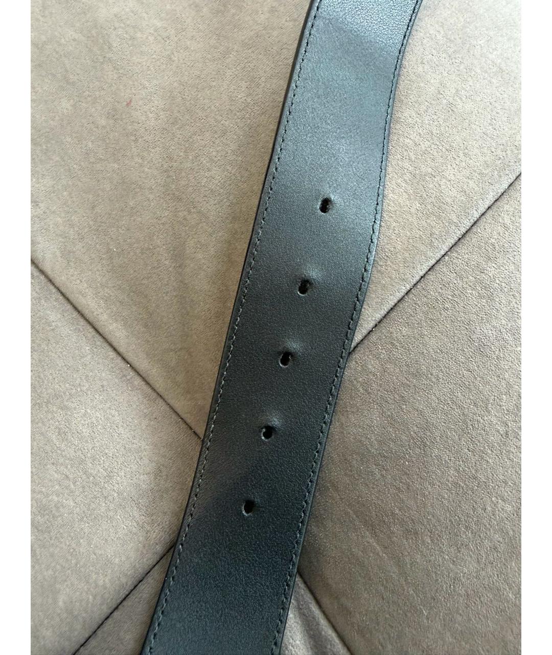 GUCCI Черный кожаный ремень, фото 4
