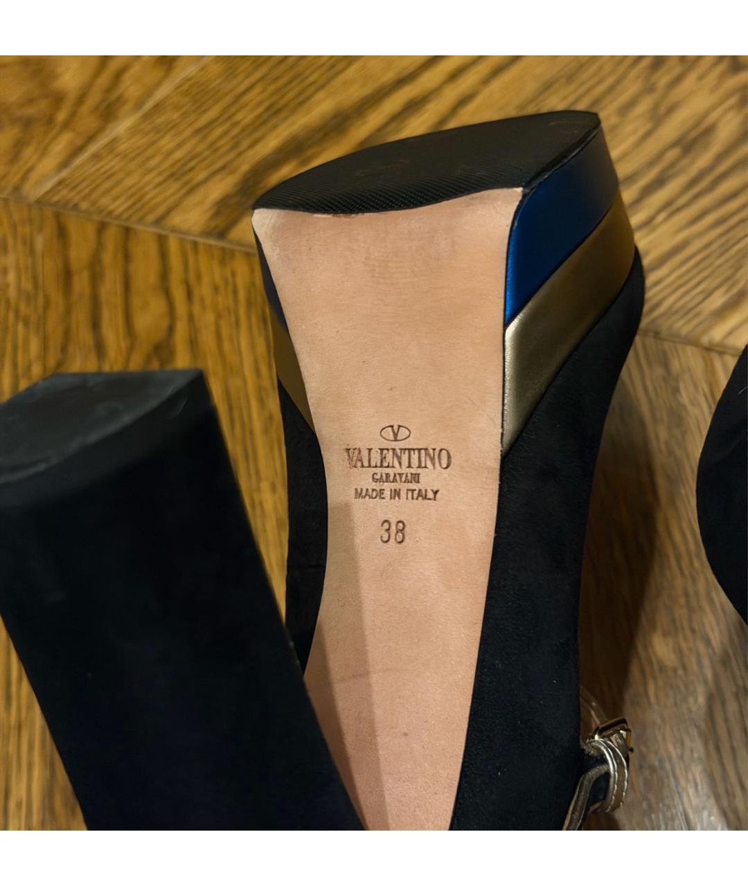 VALENTINO Черные бархатные туфли, фото 6