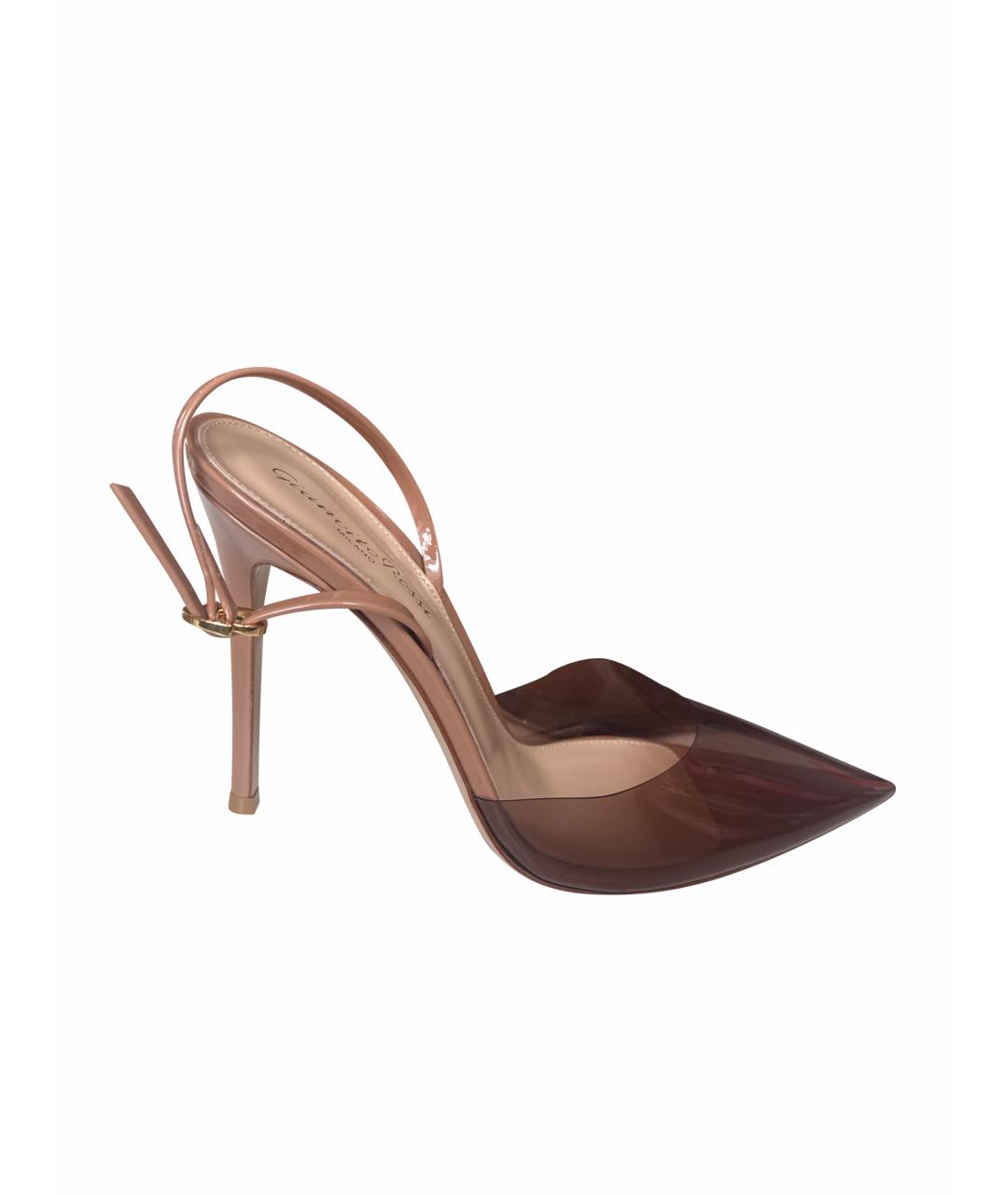 GIANVITO ROSSI Бежевые кожаные туфли, фото 1