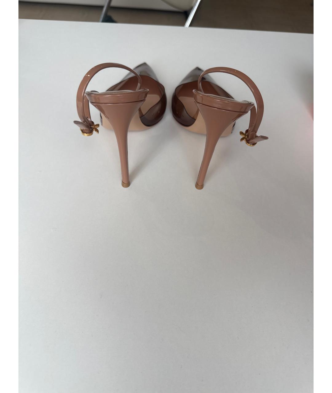 GIANVITO ROSSI Бежевые кожаные туфли, фото 4