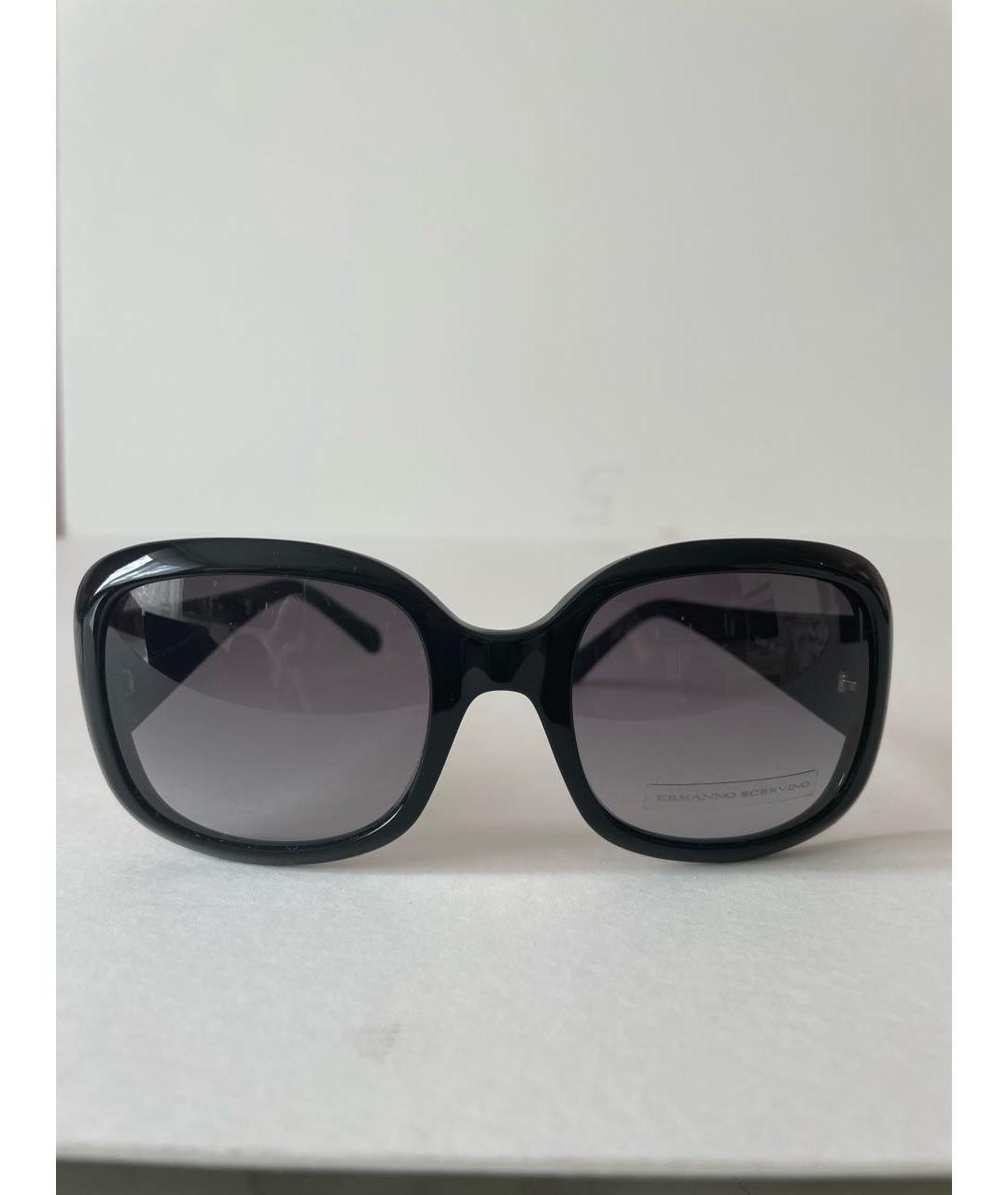 ERMANNO SCERVINO Черные пластиковые солнцезащитные очки, фото 8