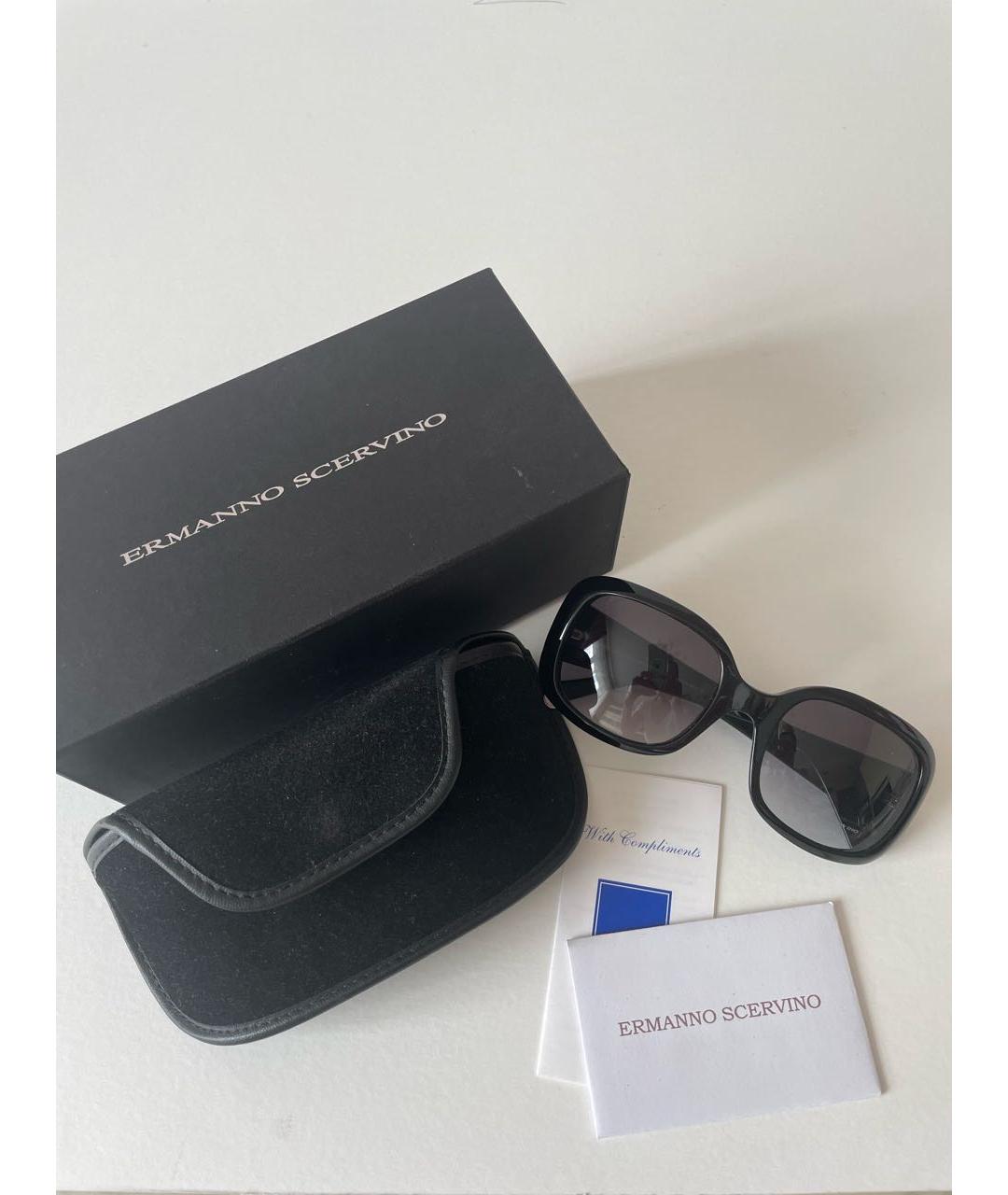 ERMANNO SCERVINO Черные пластиковые солнцезащитные очки, фото 4