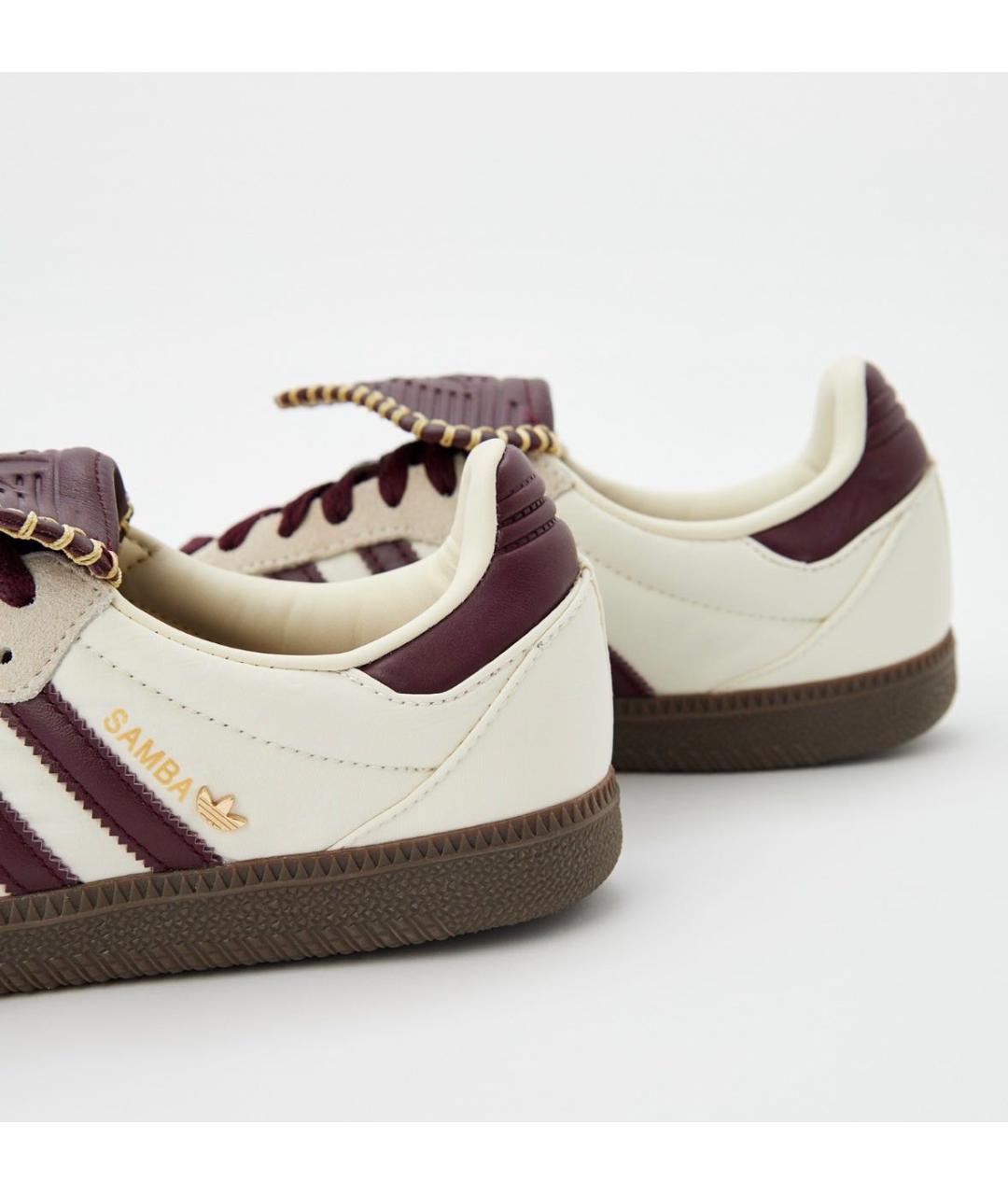 ADIDAS Бежевые кожаные кеды, фото 4