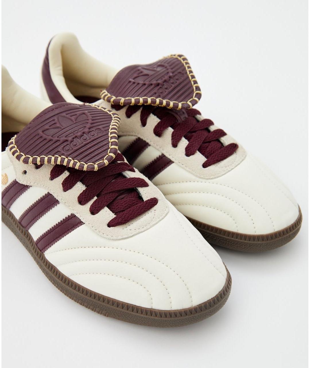 ADIDAS Бежевые кожаные кеды, фото 3
