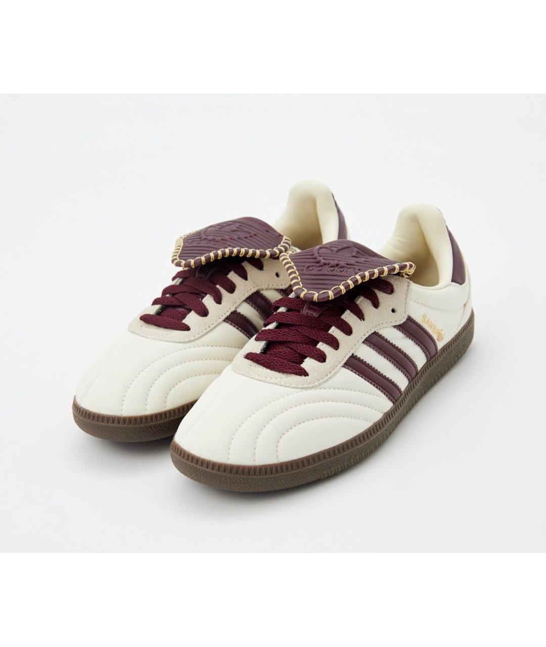 ADIDAS Бежевые кожаные кеды, фото 2