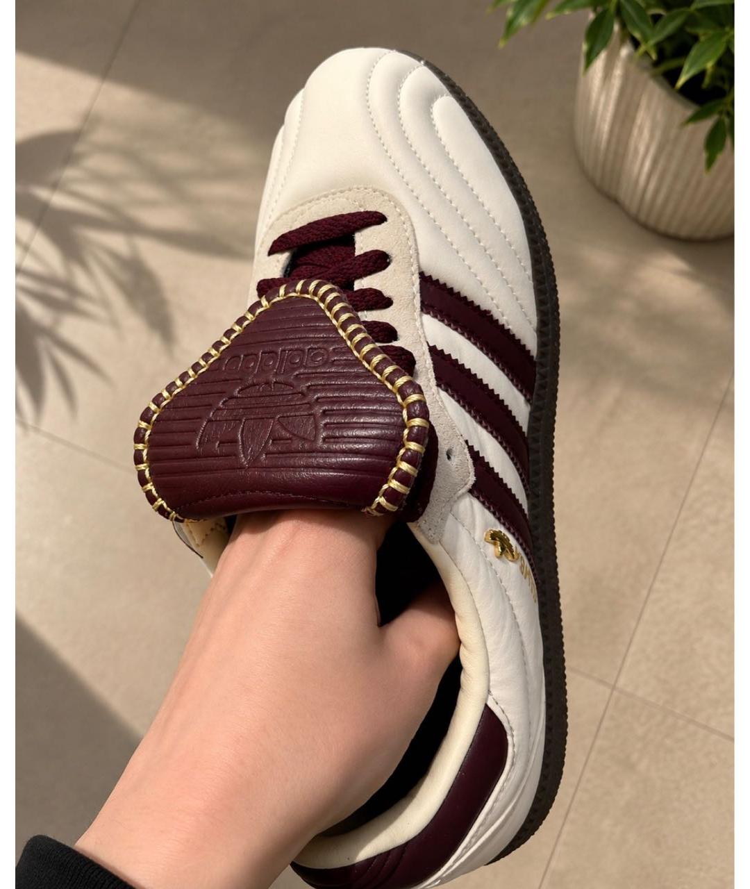 ADIDAS Бежевые кожаные кеды, фото 5