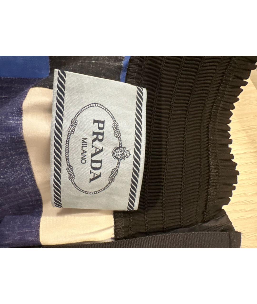 PRADA Синее хлопковое платье, фото 7