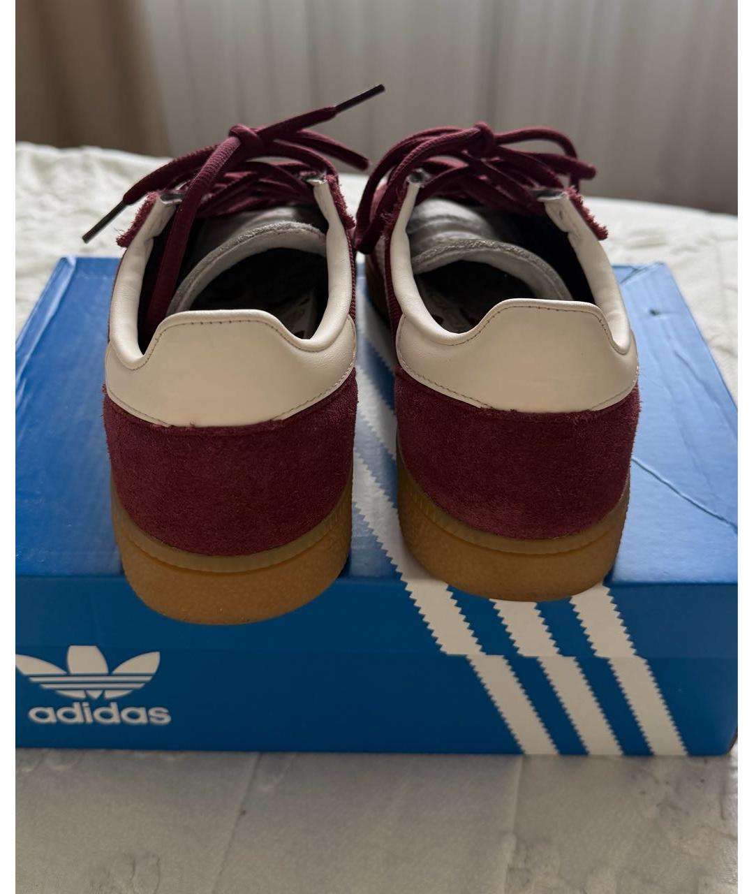 ADIDAS Бордовые замшевые кеды, фото 4