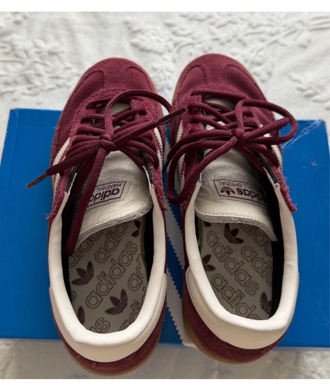ADIDAS Бордовые замшевые кеды, фото 3