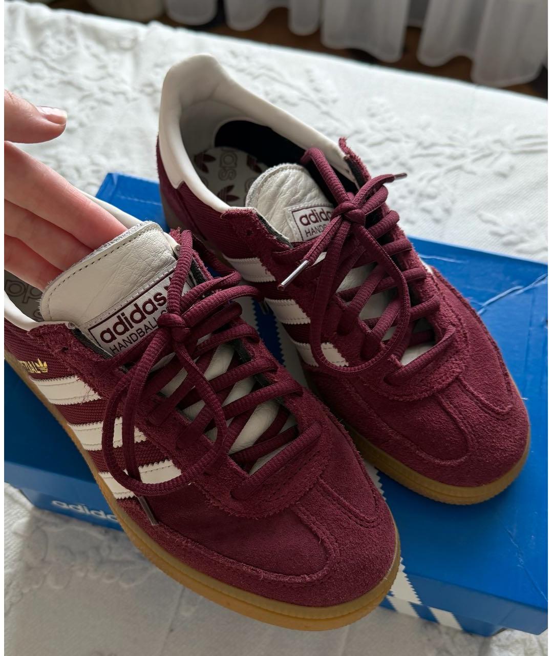ADIDAS Бордовые замшевые кеды, фото 2