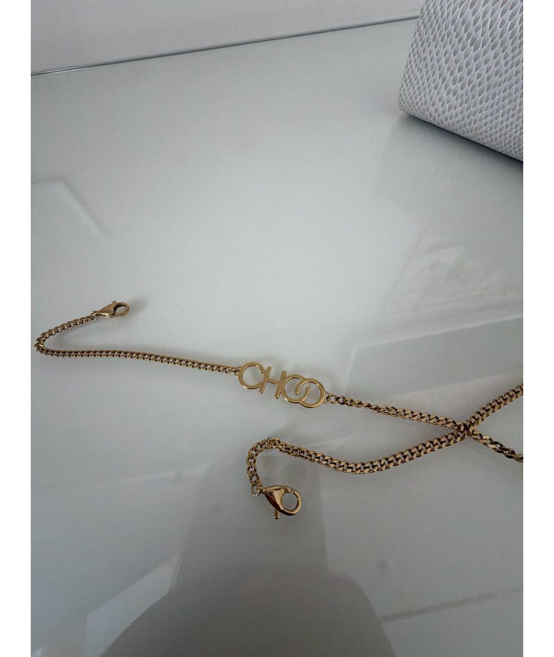 JIMMY CHOO Золотые металлические солнцезащитные очки, фото 5