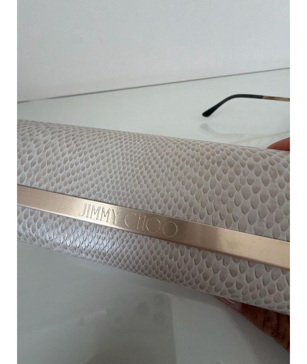 JIMMY CHOO Золотые металлические солнцезащитные очки, фото 4
