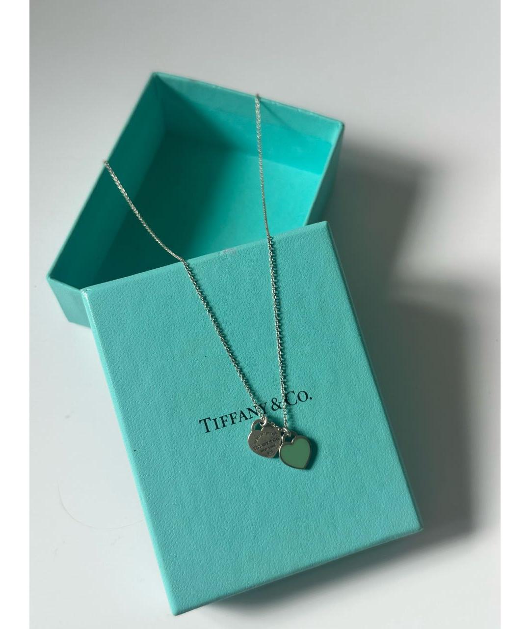 TIFFANY&CO Бирюзовое серебряное колье, фото 3