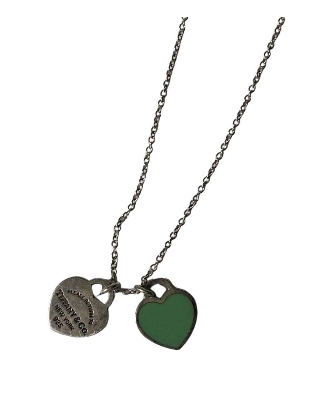 TIFFANY&CO Бирюзовое серебряное колье, фото 1