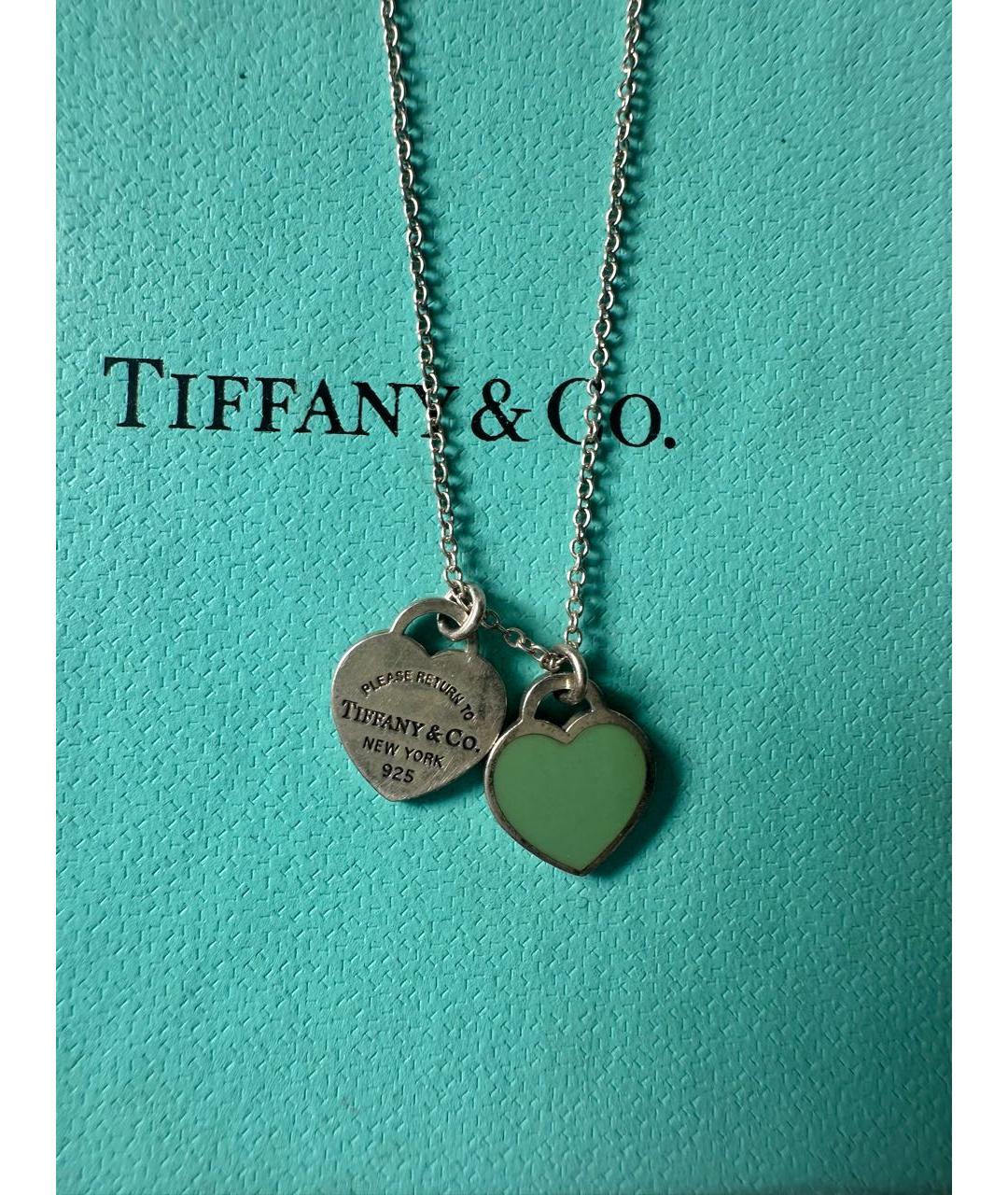 TIFFANY&CO Бирюзовое серебряное колье, фото 6