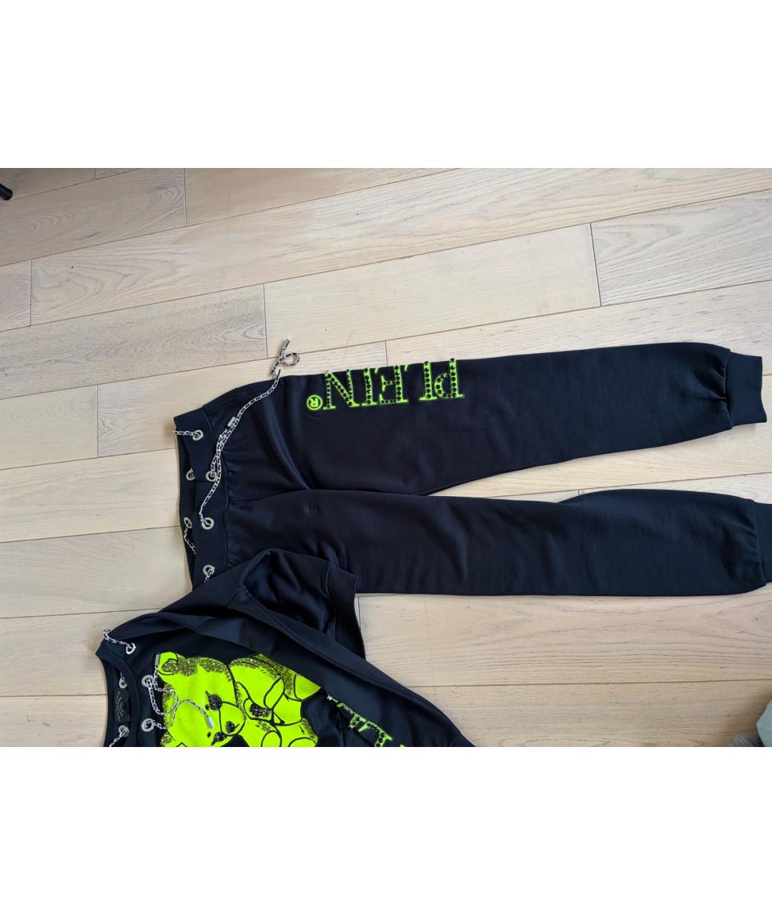 PHILIPP PLEIN Черный хлопковый спортивные костюмы, фото 6