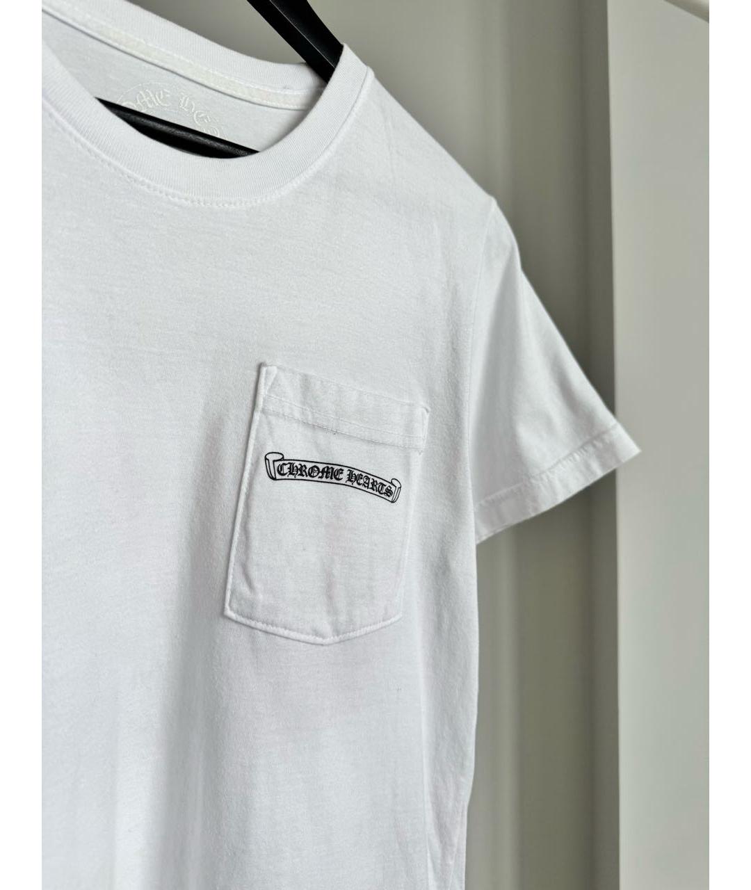 CHROME HEARTS Белая хлопковая футболка, фото 4