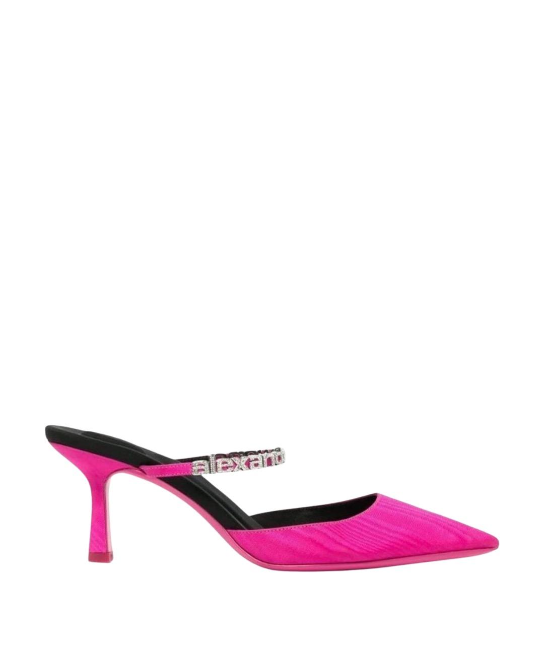 ALEXANDER WANG Фуксия текстильные мюли, фото 1