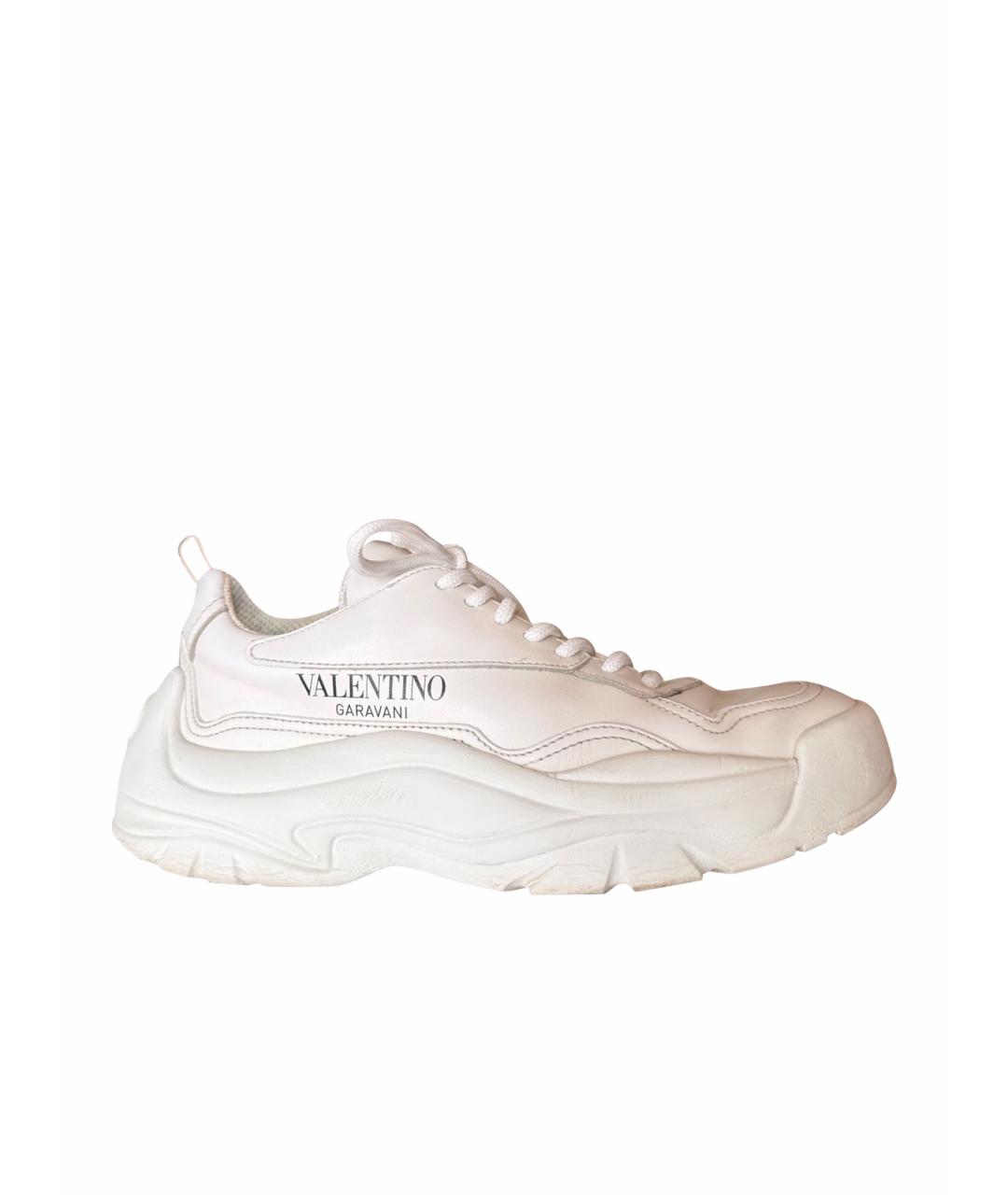 VALENTINO Белые кожаные кроссовки, фото 1